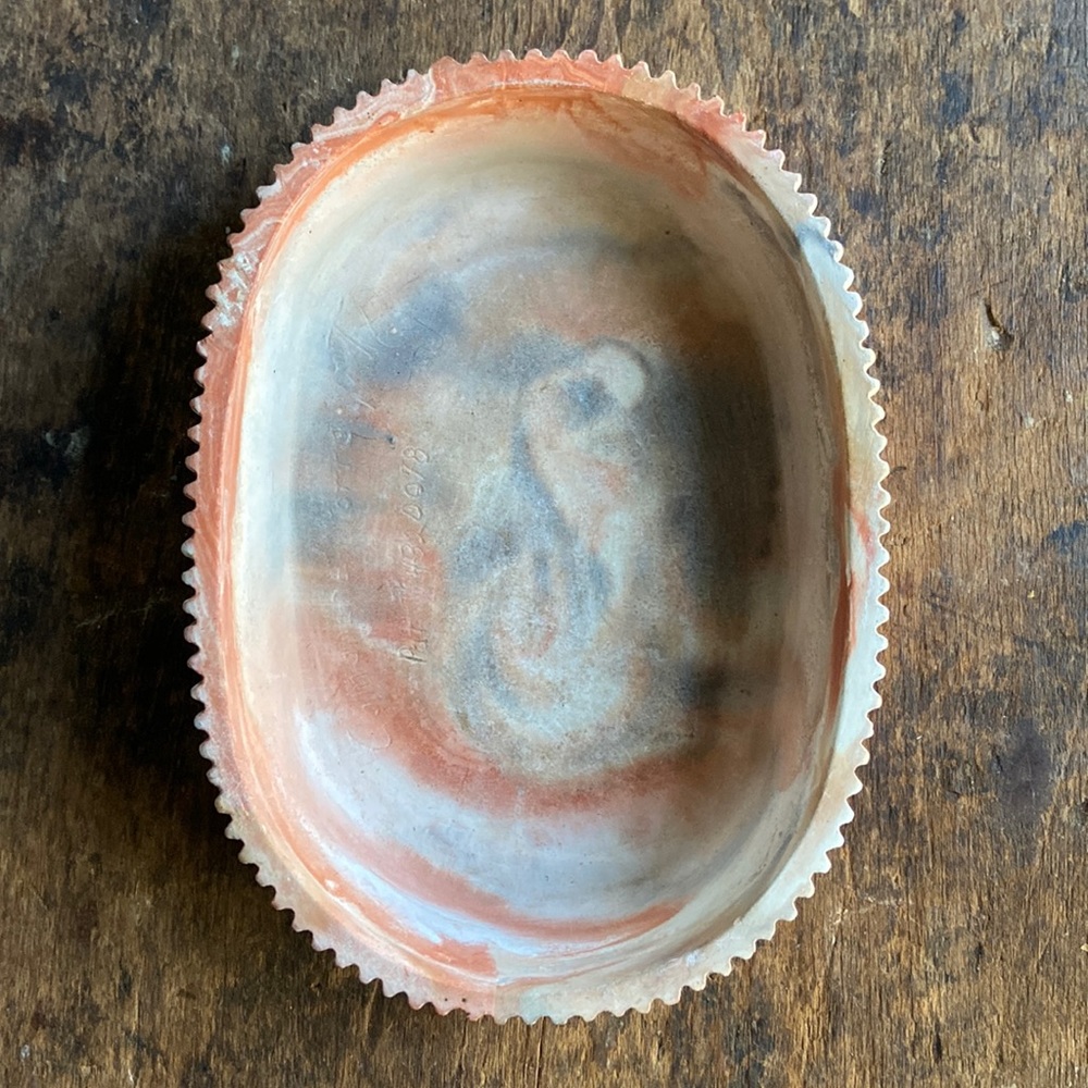 handmade tray with marbled look